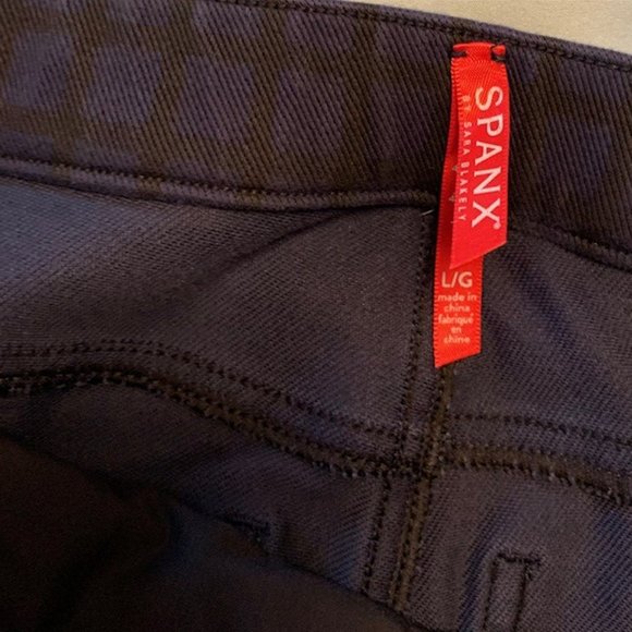 Spanx Blue and Black Leggings Size Large - Picture 2 of 7